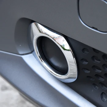 2pcs adesivo de carro Para a Mercedes Novo Smart Forfour Fortwo 453 faróis de nevoeiro Dianteiros do carro acessórios de estilo exterior ABS acabamento Cromado