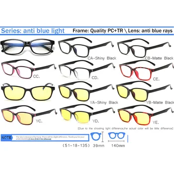 IVSTA Computador Óculos Homens a Luz Azul de Bloqueio Anti Azul Raios de Jogo para o Jogador de Prescrição Óptica da Visão Nocturna Amarelo Mulheres