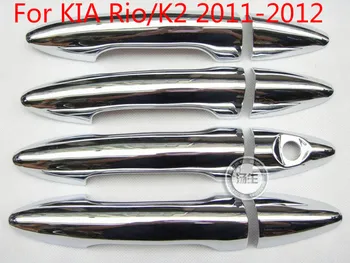 Para KIA Rio/K2 2011-2012 ABS Cromado Capa maçaneta da Porta do Carro-estilo Tampas do Carro