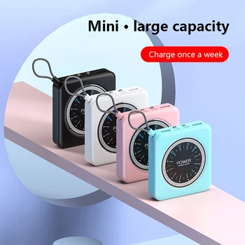 Mini Banco de Potência 30000mAh carregador Portátil PowerBank 2 USB PowerBank Carregador de Bateria Externa Para o telefone esperto