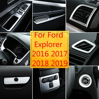 De alta qualidade ABS Cromado estofos Lantejoulas, Painel de Guarnição Para Ford Explorer 2016 2017 2018 2019,Tampas do Carro, Carro-estilo