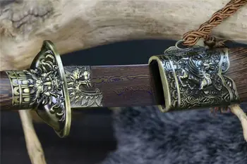 Japonês Curta Espada Samurai, Katana, Wakizashi Afiada Argila Temperado T10 Lâmina De Aço