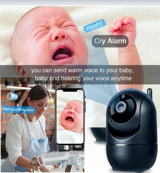 Segurança em casa 720P Monitor do Bebê Wifi Baby Monitor Com Câmera de Visão Noturna Áudio em Dois sentidos Vídeo Babá do Bebê Telefone sem Fio da Câmera