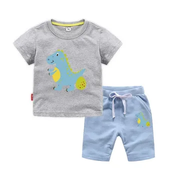ZWY720 Algodão Bebê Conjuntos de Desportos de Lazer Menino de camiseta + Shorts Conjuntos de Criança Roupas de Bebê, Roupas de 2 a 8 Anos
