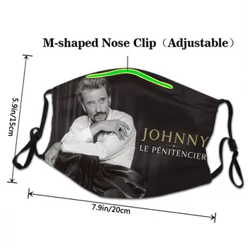 Respirável Johnny Hallyday Rock Boca Máscara Francês França Cantor Anti-Pó De Proteção Respirador Boca Abafar