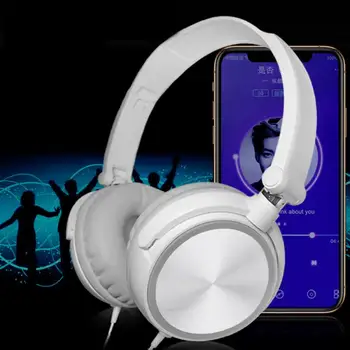 Potável de 3,5 mm HD de Som, Fones de ouvido com Fio ao Longo de Ouvido Fones de ouvido de Baixo Aparelhagem hi-fi de Som de Música Estéreo de Fone de ouvido Flexível Fone de ouvido Ajustável
