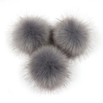 Grande 15cm falso raccoon pele pompom de alta qualidade peles pompons pele artificial pom pom bola para chapéus beanies sacos de sapatos