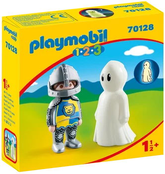PLAYMOBIL®70128 1.2.3 Cavaleiro com o Ghost, original, clica, dom, criança, menina, brinquedo