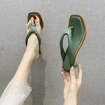 Quente 2020 Moda Mulher Sandálias Sapatos de Verão Gladiador Sandálias de Praia (Flip Flops Bloco de Saltos de Mula, sandálias, Chinelos de tamanho 35-40