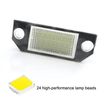 Apmatauto 2pcs Carro LED Número de Licença Placa Lâmpada de Luz de 6W 12V 24 DIODO emissor de Luz Branca ajuste de Foco 2 C-Max.