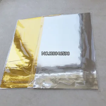 Ouro (50pcs)e Prata(Cinqüenta Pcs) Folha de Carimbo Quente Papel Laminador de Laminação Transfere na Elegância Impressora Laser A4 21x29cm