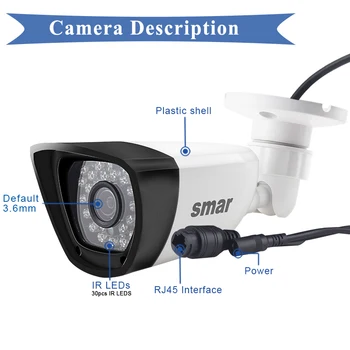 Smar Exterior Impermeável da Câmera do IP 1080P Sony IMX323 Sensor built-in Filtro de Corte de INFRAVERMELHO de Visão Noturna da Câmera da Segurança Home Onvif