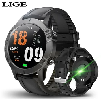 LIGE Novo IP67 Impermeável Smart Watch Homens Esportes Fitness Tracker Monitor de frequência Cardíaca IOS Android com Ecrã Táctil Homens Smartwatch