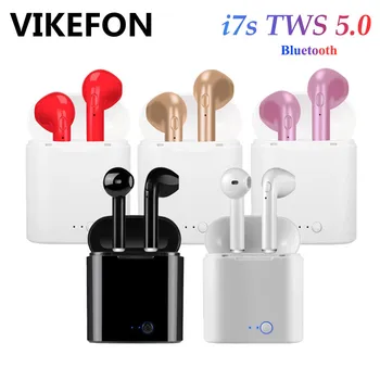 I7s Tws Bluetooth 5.0 Fones de ouvido Mini Fones de ouvido sem Fio Sport Fone de ouvido sem fio Headset com Microfone para iPhone Xiaomi Telefone LG
