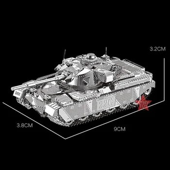 2pcs 3D Metal Nano Quebra-cabeça JS-2 Iwan A Grande Torre do Sino de Chefe MK50 Tanque de Montar Kit Modelo DIY 3D de Corte a Laser de Quebra de Brinquedo
