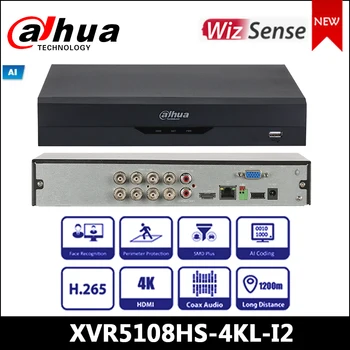 Dahua XVR XVR5108HS-4KL-I2 8 Canais Penta-brid 4K-N/5MP Compacto de 1U WizSense Gravador de Vídeo Digital IoT & POS funcionalidades