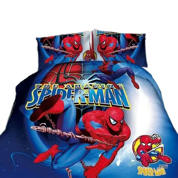 Disney homem-aranha conjunto de roupa de cama cartoon menino roupa de cama 3d single twin tamanho 2/3/4pc edredon/cobertor capa kids teen colchas de presentes