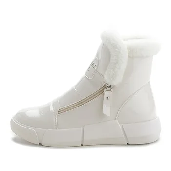 Mulheres Botas Impermeáveis Sapatos De Inverno Mulheres Botas De Neve De Plataforma Manter Aquecido Tornozelo Botas Com Pêlo Grosso Saltos De Botas Mujer 2020