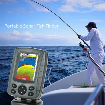 Phiradar inventor dos Peixes de Sonar Sensor Detector de Profundidade Localizador de sonar FishFinder Alarme Portátil 3.5