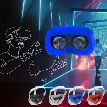 EVA à prova de Poeira da Lente Anti-risco Caso de Silicone Anti-suor Olho Capa de Almofada de Pele para o Oculus Quest 2 VR Auricular Óculos