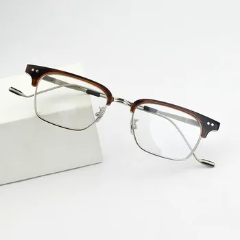 2021 Marca de titânio óculos de armação homens miopia do olho da prescrição armações de óculos para mulheres coreano de design de moda Praça óculos