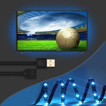 USB LED Strip RGB 5050 SMD, C.C. 5V Controle Bluetooth 1M 2M 3M 5M de tira Flexíveis do diodo emissor de luz para a Decoração Home PLANO de Fundo Luzes