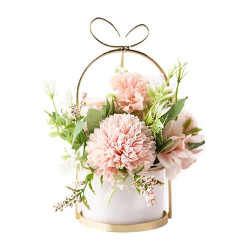 B-a VIDA Jardim de Festa de Casamento Decoração com Flores Artificiais de Plantas Pote de Flores Artificiais Bonsai Vaso de Seda Falso Flores de Plantas