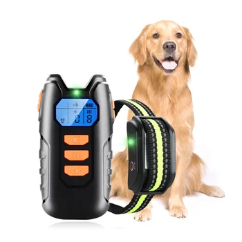 USB Elétrico de Treinamento do Cão Coleira Anti Latido Parar de Choque animal de Estimação Controle Remoto Impermeável e Recarregável para Todos os tamanhos de Vibração de Som