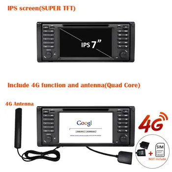 PX6 auto-Rádio 1 din Android De 10 Multimédia leitor de dvd gps de navegação AutoRadio de áudio Para BMW/E39/X5/E53 auto estéreo Chefe da unidade DSP
