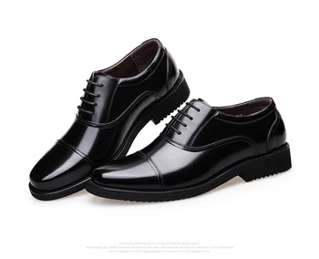 2020 Recém-Homens de Qualidade em Couro Genuíno Sapatos Sociais de Tamanho 36-44 Topo de Cabeça de Couro Outono Sapatos de Escritório Macio Homem Vestido de Sapatos