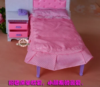 Princesa cama Cômoda Conjunto de boneca quarto para a boneca barbie,boneca móveis de boneca, acessórios para a barbie