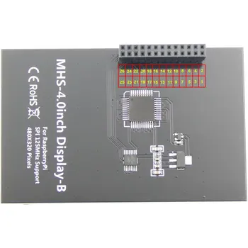 Tela de toque do SPI 800X480 4 polegadas, Módulo de 800*480 IPS Touchscreen para Raspberry Pi Modelo de 4 B 3B+/3B/2B/B+