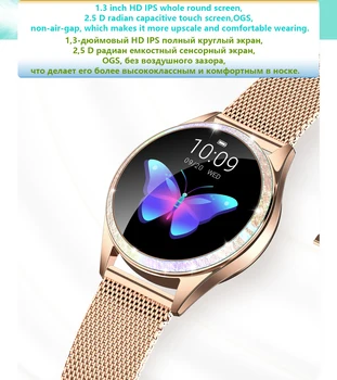 O mais novo KW20 Smart Watch Mulheres IP68 Waterproof a Monitorização da frequência Cardíaca Bluetooth Para Fitness Bracelete Feminino Smartwatch