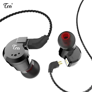 AK TRN V80 2BA+2DD Híbrida de Metal No Ouvido Fone de ouvido IEM APARELHAGEM hi-fi DJ Monitor de Execução Esporte Tampão de ouvido Fone de ouvido Fone de ouvido Headplug Im2/IM1 X6