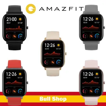Versão Global Nova watche inteligente Amazfit GTS 5 ATM impermeável inteligente de 14 dias a bateria de Controle de música IOS ANDROID