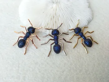 6Pcs Mistura de Cor de Cobre Micro Pave CZ zircão formigas, inseto charme Pingentes Para Fazer Jóias Resultados DIY colar de tomada de PD788