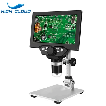 7 polegadas LCD USB Microscópio Digital 12MP 1200X Ampliação da Câmera, Gravador de Vídeo Endoscópio para telefone de PCB, Ferramentas de Inspeção de