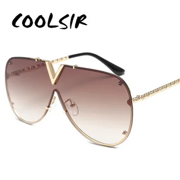 COOLSIR Novo 2020 Piloto Homens Óculos de sol de Marca Designer de Armação de Metal de grandes dimensões Óculos de sol Para Mulheres da Moda, Óculos UV400 Espelho