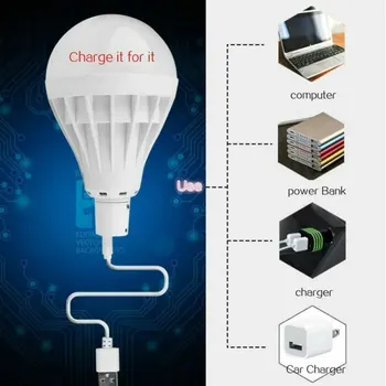 Protable sem Fios Ultra Brilhantes Luzes de Emergência de LED Bulbo Ampola Recarregável USB Casa de Caça Acampamento ao ar livre da Lâmpada da Lanterna
