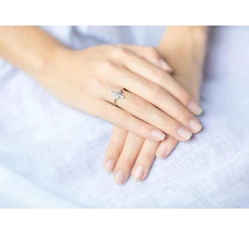 MloveAcc 2018 Nova Prata 925 Coração Bate ECG Exclusivo de Anéis de Dedo do sexo Feminino Presente do Valentim