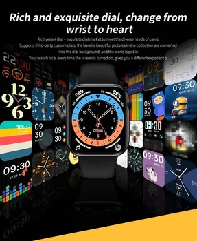 HW16 Smart Watch 1.72 Ecrã de Chamada Bluetooth Smart Relógio sem Fios PARA IOS Huawei xiaomi Homens smartwatch PK IWO 11 13 hw12 GTS 2