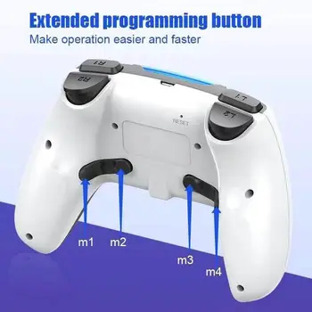 Para PS4 PS5 Gamepad Bluetooth Wireless Controlador de jogos com Botões Programáveis Bluetooth 4.0 de Seis Eixos de Dupla Vibração