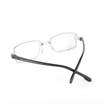 Novo sem moldura remoto e perto de óculos de leitura anti luz azul multifocal presbiopia óculos para homens e mulheres