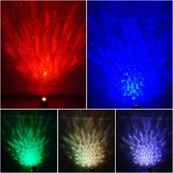 LED colorido Céu Estrelado Oceano de Luz do Projetor USB Bluetooth, Controlo de Voz Leitor de Música a Luz da Noite Onda do Oceano da Lâmpada de Projeção
