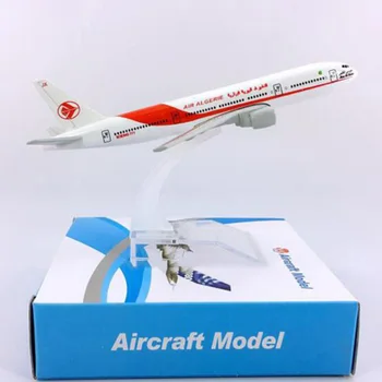 16CM de 1:400 B777-200 modelo Ar Argélia companhias aéreas W base plástica de ligas de aeronaves avião colecionáveis modelo de exibição da coleção