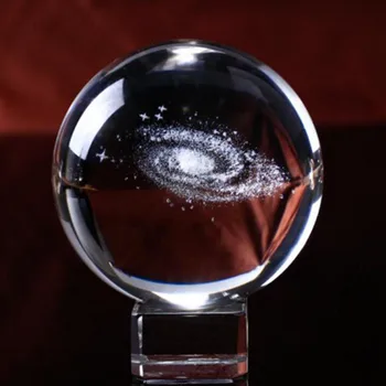 Claro Bola de Cristal Universo 3D Transparente Bola de Cristal do Planeta, Modelo de Decoração de Casa, Decoração Acessórios 19June13 P30