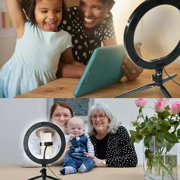 10 Polegadas Anel de Luz Com Stand - Rovtop Câmara de LED Selfie Anel de Luz Para o IPhone Tripé E Suporte do Telefone Para o Vídeo Fotografia