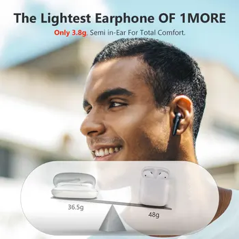 1MORE Comfobuds ESS3001T TWS No Semi-Ouvido Bluetooth sem Fio do Fone de ouvido Com a Proximidade Sensor de Detecção de IPX5 Impermeável Para Esportes