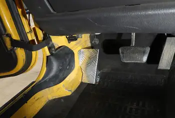 Pedal do Lado Esquerdo Descanso de Pé Painel de Chute para o Jeep Wrangler TJ 1997-2006 Interior do Carro Acessórios de Alumínio Liga de Prata Estilo Carro