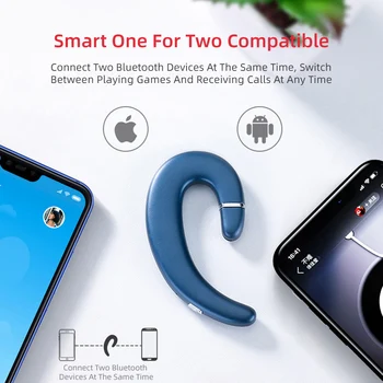 Pendurado Único Sem Fio Bluetooth Fone De Ouvido V5.0 Fone de ouvido mãos livres Chamada de Fones de ouvido Para o iPhone, Samsung Galaxy Nota 10 Micro Portátil